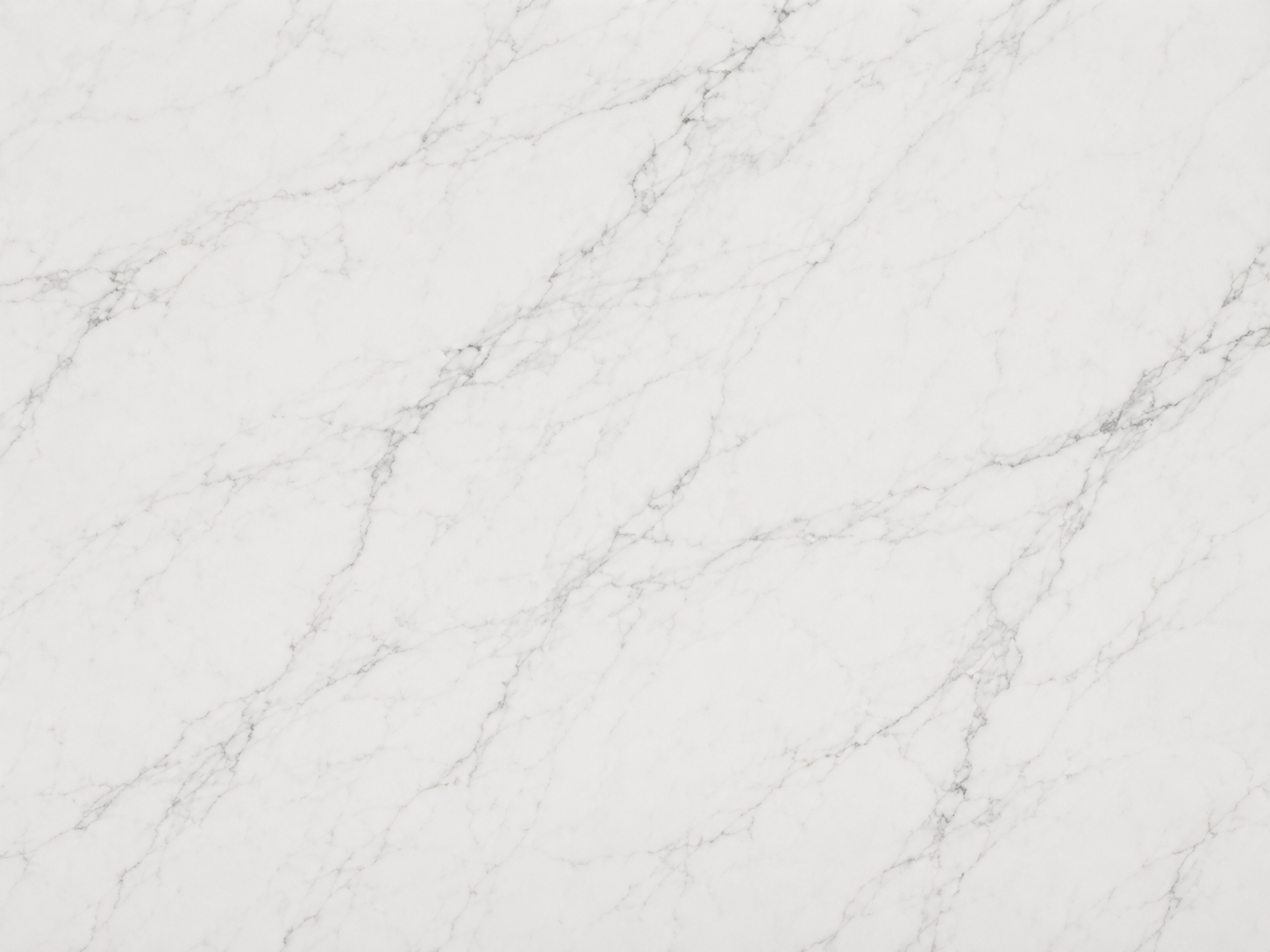 Carrara quartz slab with soft grey veining